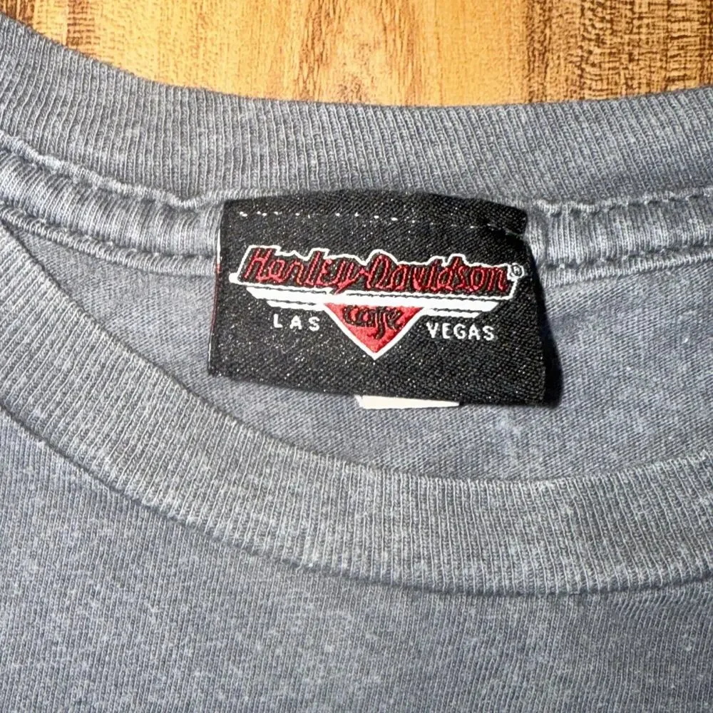 Vintage Harley Davidson Cafe T-Shirt Mens Large Grey Las Vegas Biker‎